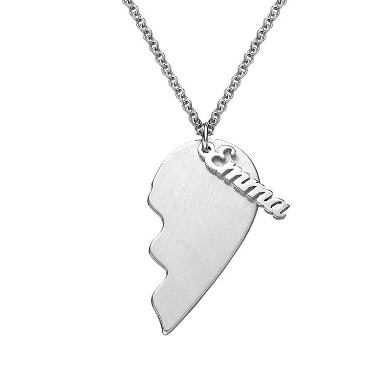Trennbare Herzkette für Pärchen  - Silber-2 Produktfoto