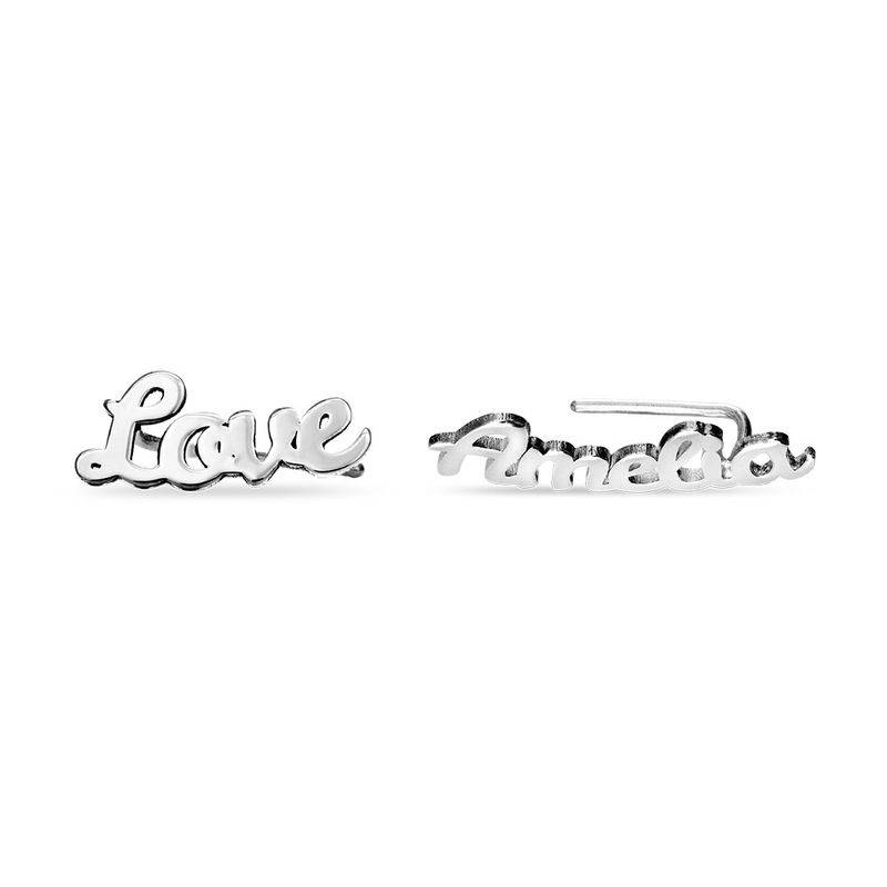 Personalisierte Kletterer-Ohrringe- 925er Sterlingsilber-1 Produktfoto