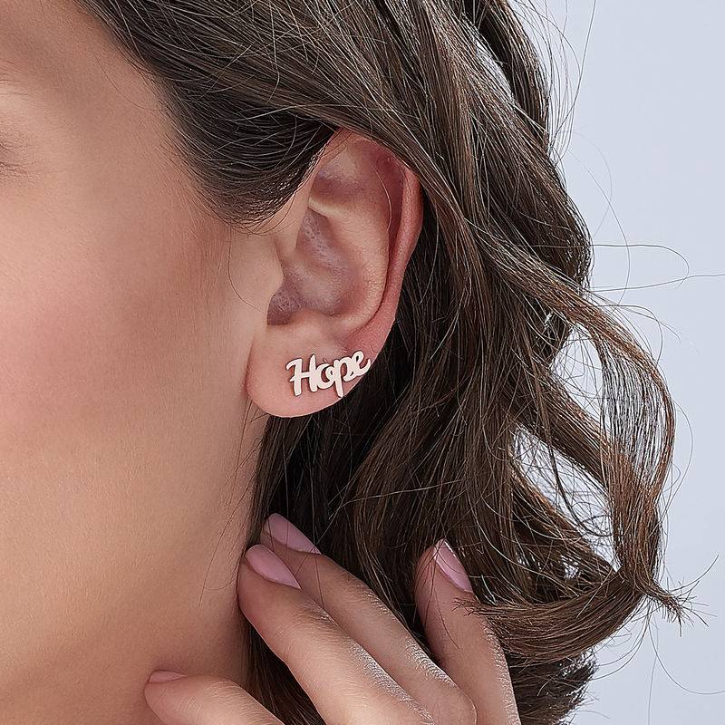Personalisierte Kletterer-Ohrringe- rosévergoldetes Sterlingsilber-5 Personalisierte Kletterer-Ohrringe- rosévergoldetes Sterlingsilber-5 Produktfoto