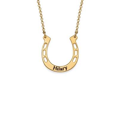 Personalisierte Hufeisen-Kette - vergoldetes Sterlingsilber-2 Personalisierte Hufeisen-Kette - vergoldetes Sterlingsilber-2 Produktfoto