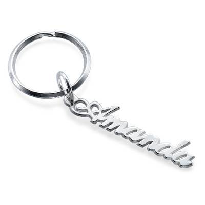 Schlüsselanhänger mit Namen - in Silber-1 Produktfoto