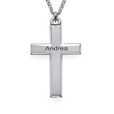 Personalisierte Kreuzkette - 925er Sterlingsilber-2 Produktfoto