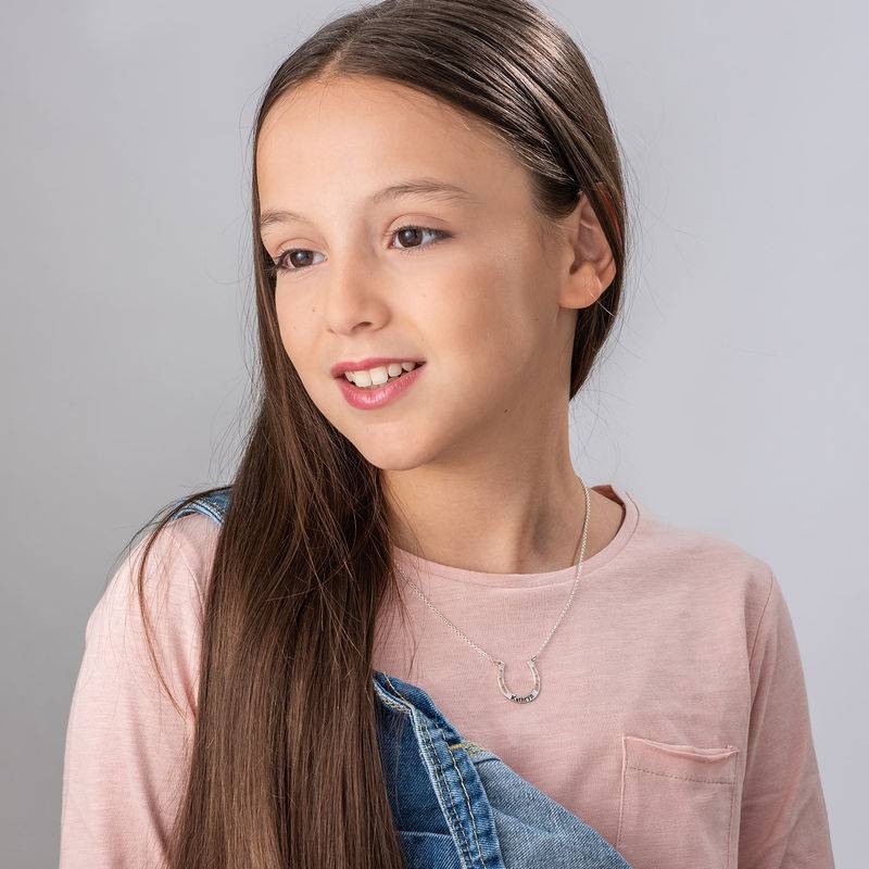 Personalisierte Hufeisen-Kette - 925er Sterlingsilber-1 Produktfoto