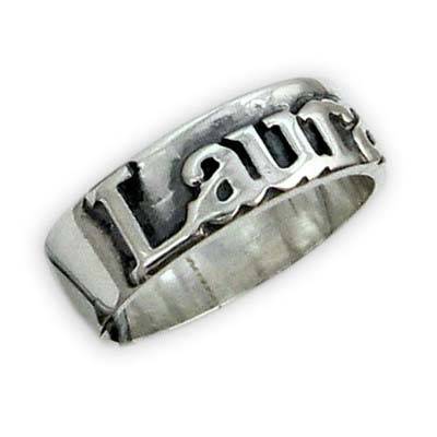 Personalisierter Namensring - 925er Sterlingsilber-1 Produktfoto