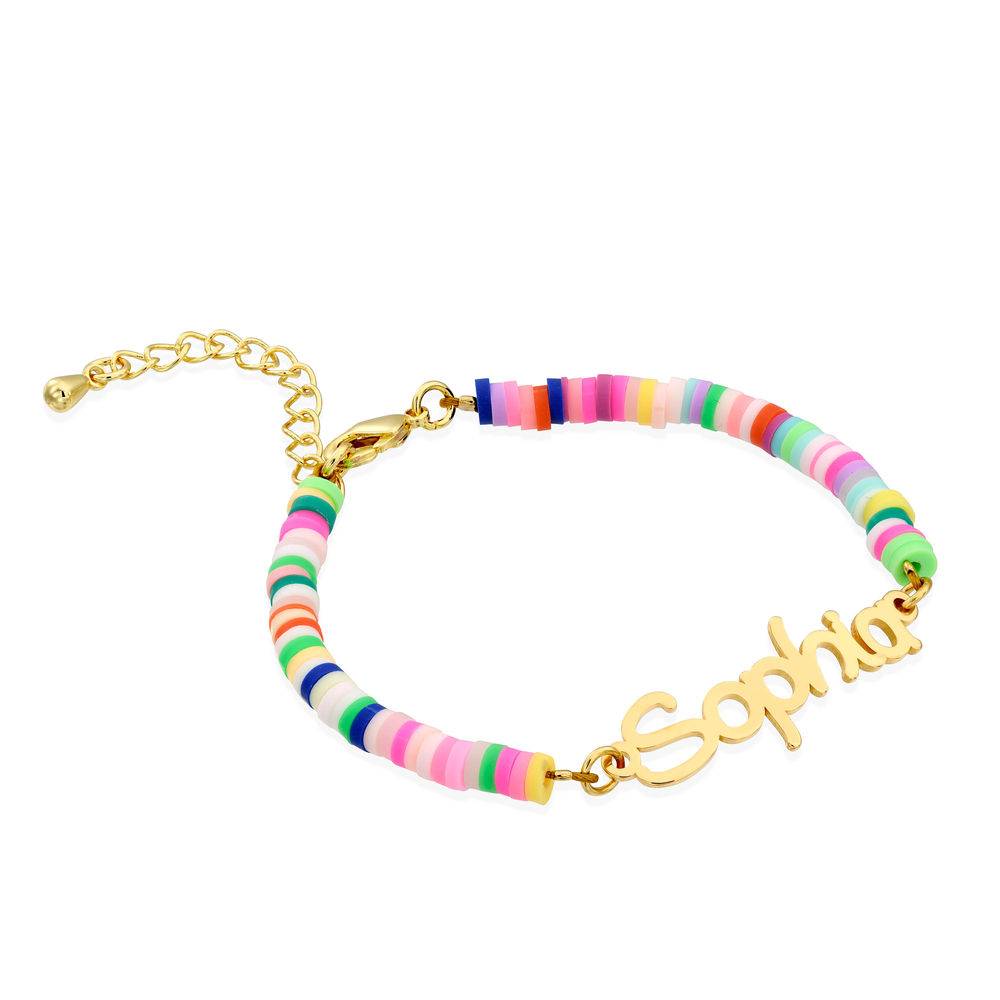 Magisches Armband mit Regenbogenperlen für Mädchen - vergoldetes Sterlingsilber-1 Produktfoto