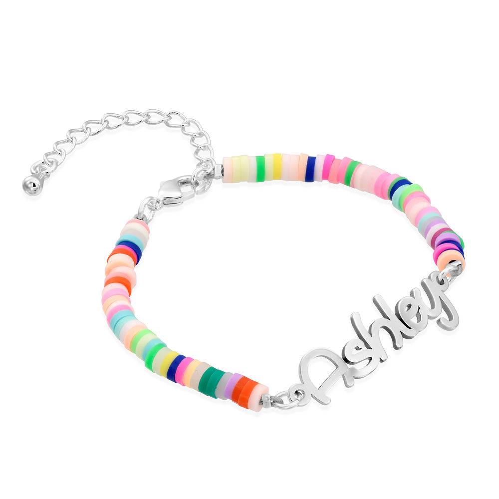 Magisches Armband mit Regenbogenperlen für Mädchen - Silber-1 Produktfoto