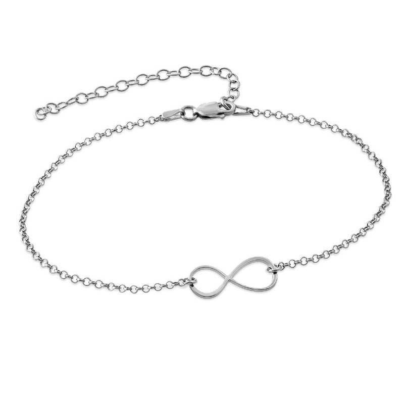 Armband / Fußkettchen mit Unendlichkeitssymbol - in Silber-1 Armband / Fußkettchen mit Unendlichkeitssymbol - in Silber-1 Produktfoto