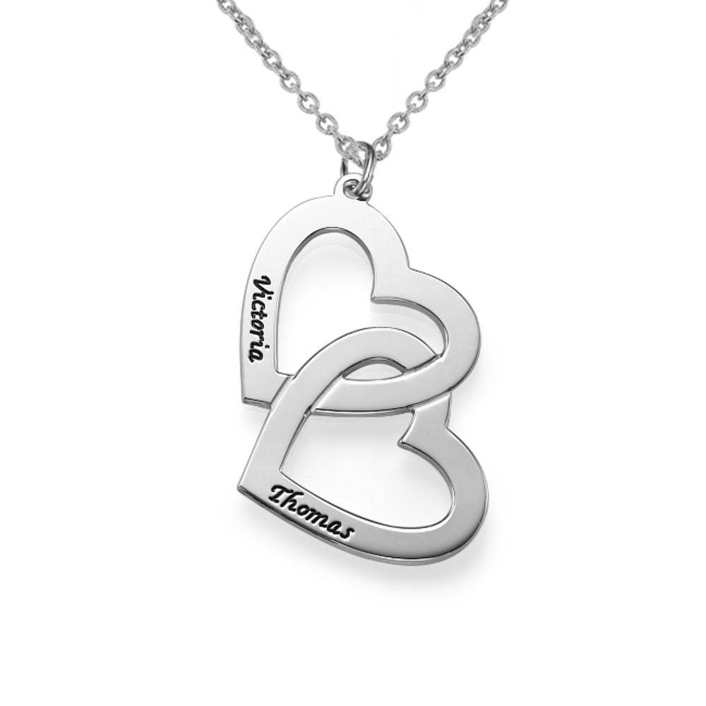 Herz an Herz - Kette - 925er Sterlingsilber-3 Produktfoto