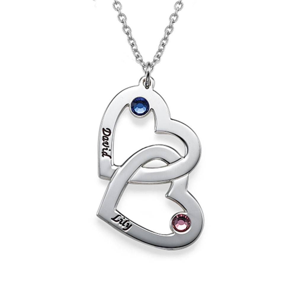 Herz an Herz - Kette mit Geburtssteinen - 925er Sterlingsilber-4 Herz an Herz - Kette mit Geburtssteinen - 925er Sterlingsilber-4 Produktfoto
