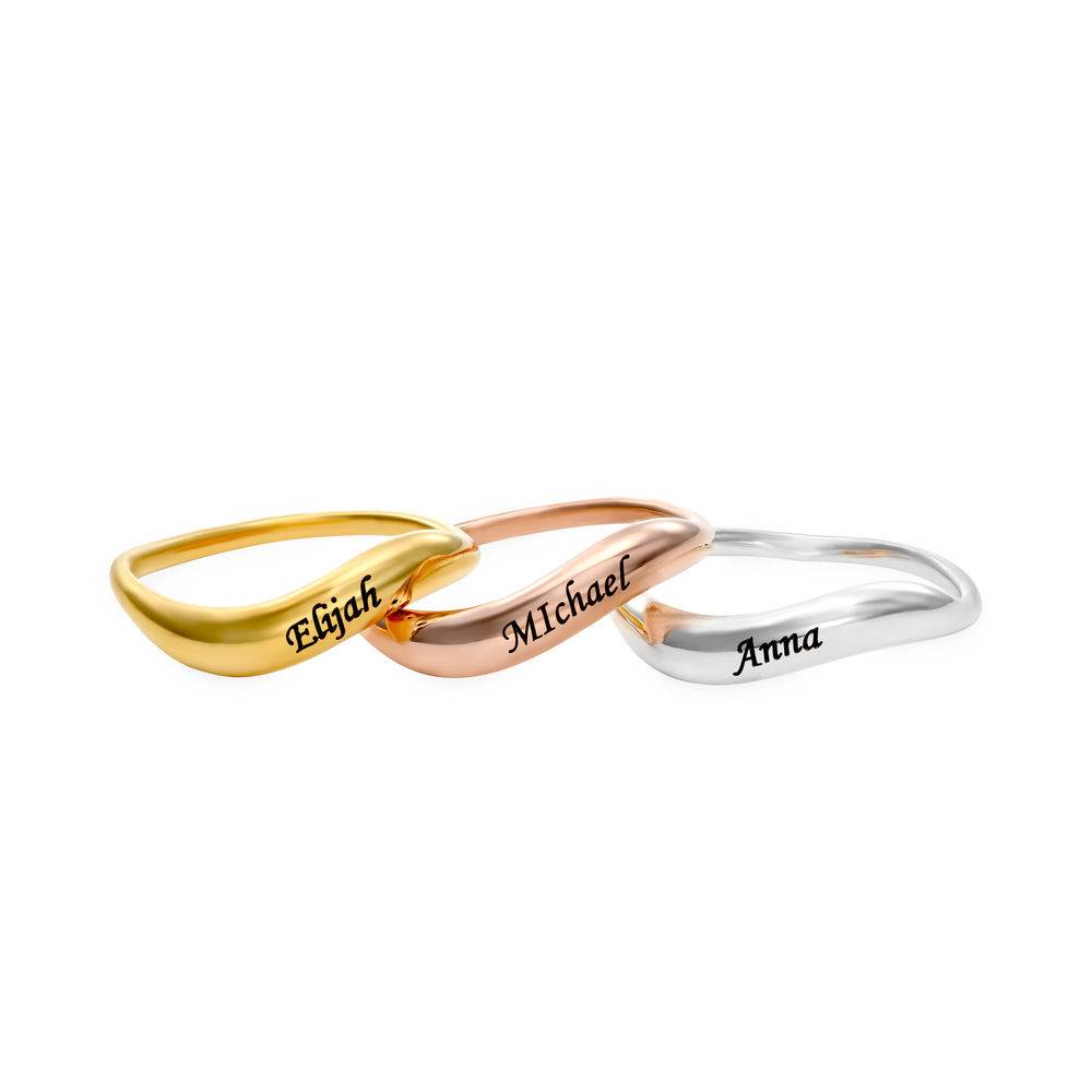 Wavy Stapelring - Gold-Vermeil - Version-1 Produktfoto