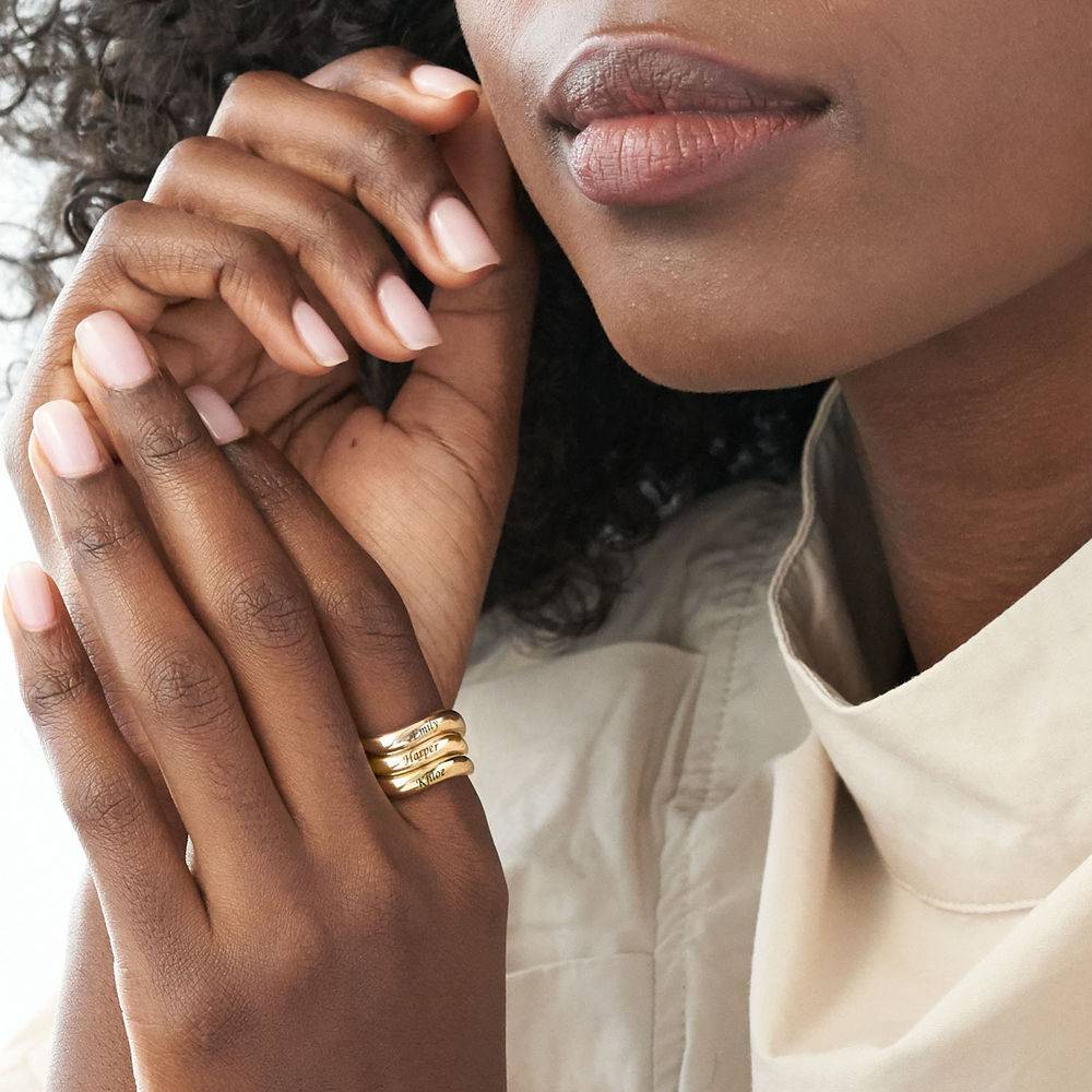 Wavy Stapelring - Gold-Vermeil - Version-4 Produktfoto
