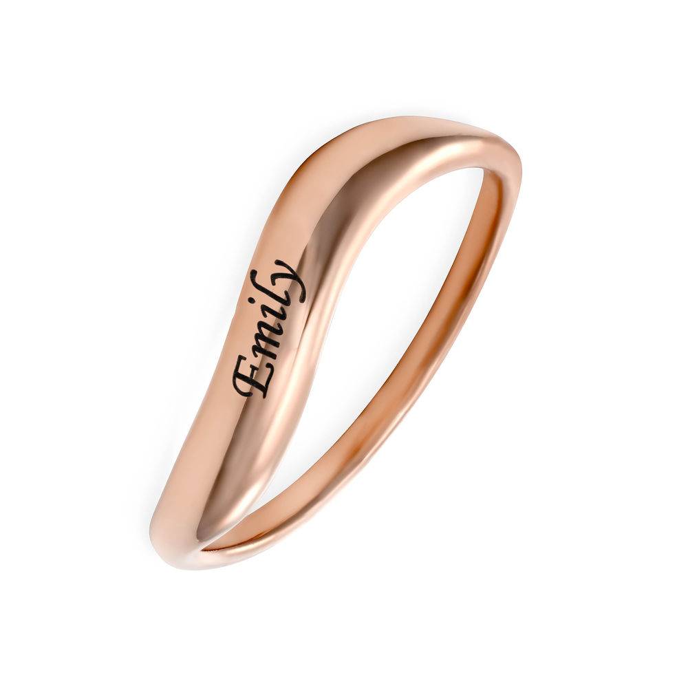 Wavy Stapelring - rosévergoldetes Sterlingsilber-1 Wavy Stapelring - rosévergoldetes Sterlingsilber-1 Produktfoto