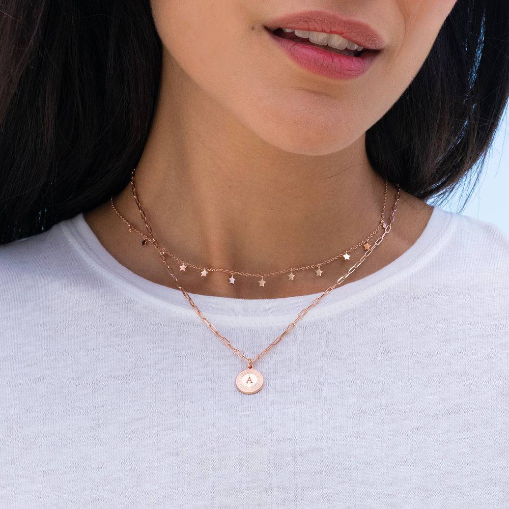 Sterne Choker-Kette - rosévergoldetes Sterlingsilber-2 Sterne Choker-Kette - rosévergoldetes Sterlingsilber-2 Produktfoto
