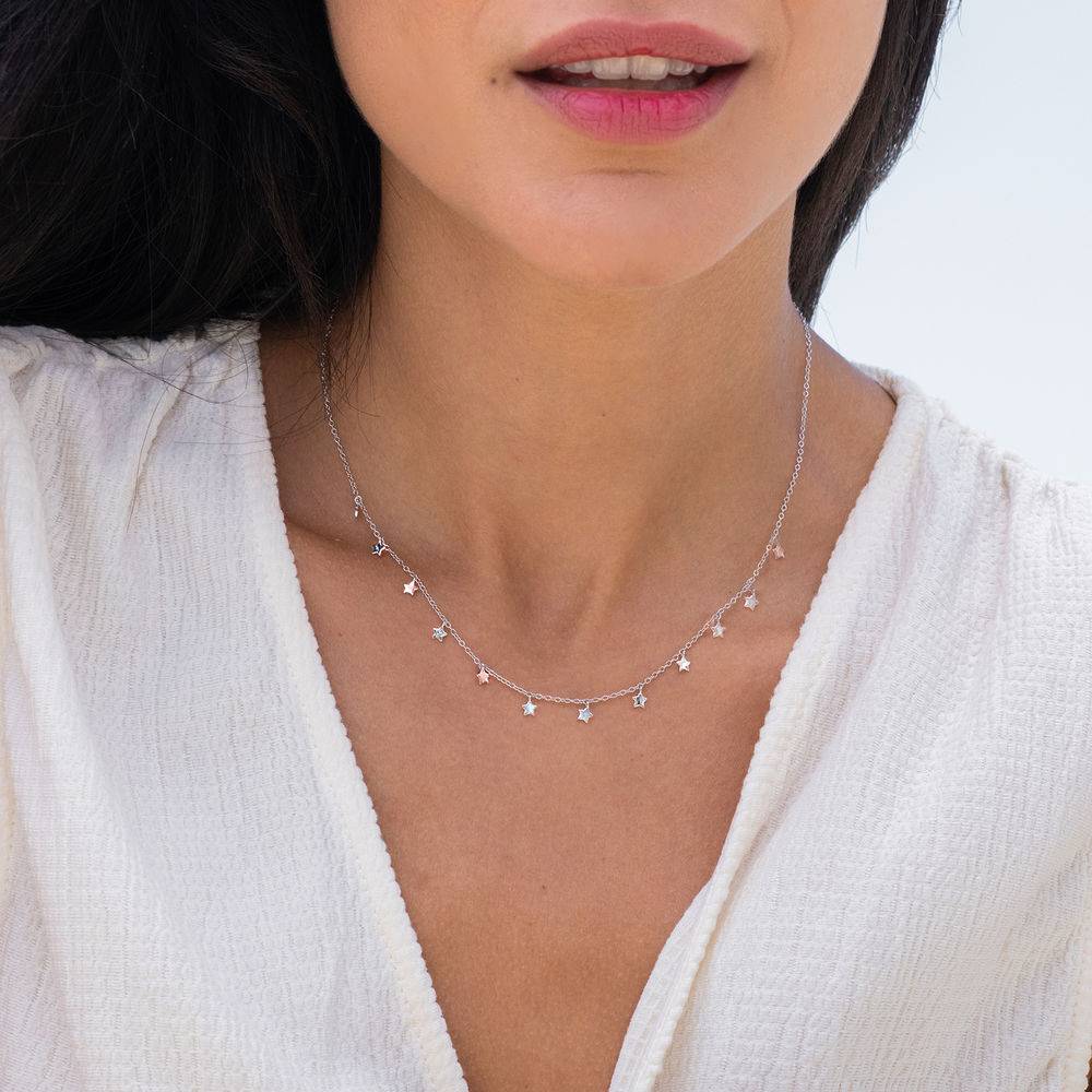 Sterne Choker-Kette - in Silber-3 Produktfoto