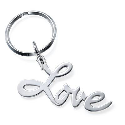 Love Schlüsselanhänger - 925er Sterlingsilber-2 Produktfoto
