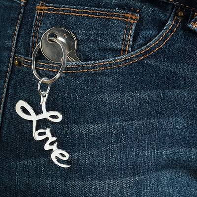 Love Schlüsselanhänger - 925er Sterlingsilber-1 Produktfoto