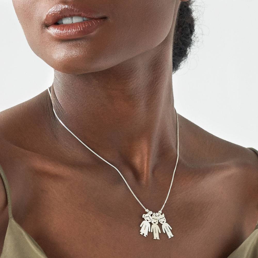 Mutterkette mit gravierbaren Kinder-Charms - in Silber-1 Produktfoto
