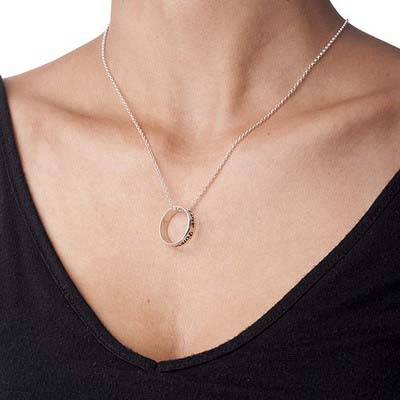 Halskette mit gravierbarem Ring - 925er Sterlingsilber-2 Halskette mit gravierbarem Ring - 925er Sterlingsilber-2 Produktfoto
