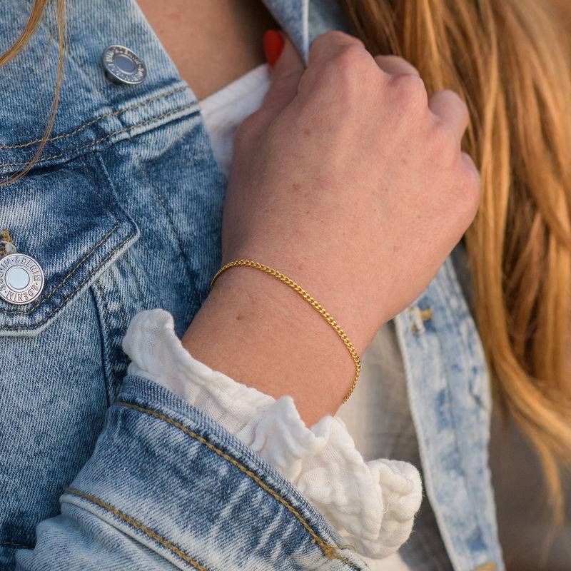 Zierliches kubanisches Armband - in Vergoldung-2 Produktfoto