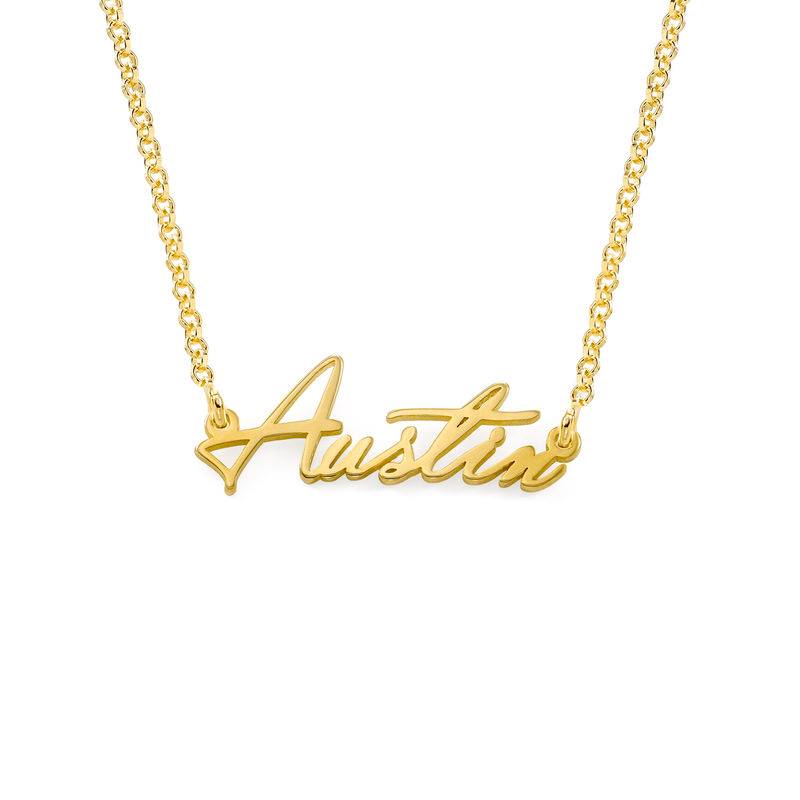 Zierliche Namenskette - Gold-Vermeil-1 Produktfoto