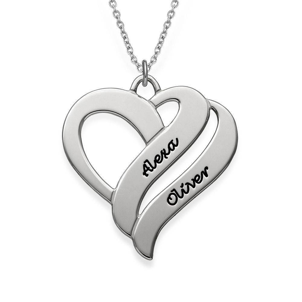 Zwei Herzen für immer vereint - Kette - 925er Sterlingsilber-1 Produktfoto