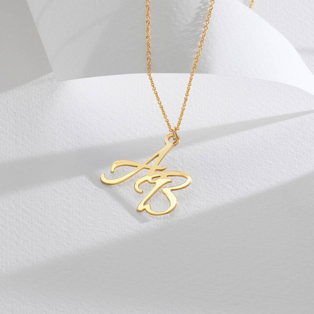 Zweier Buchstaben-Halskette - Gold-Vermeil-1 Produktfoto