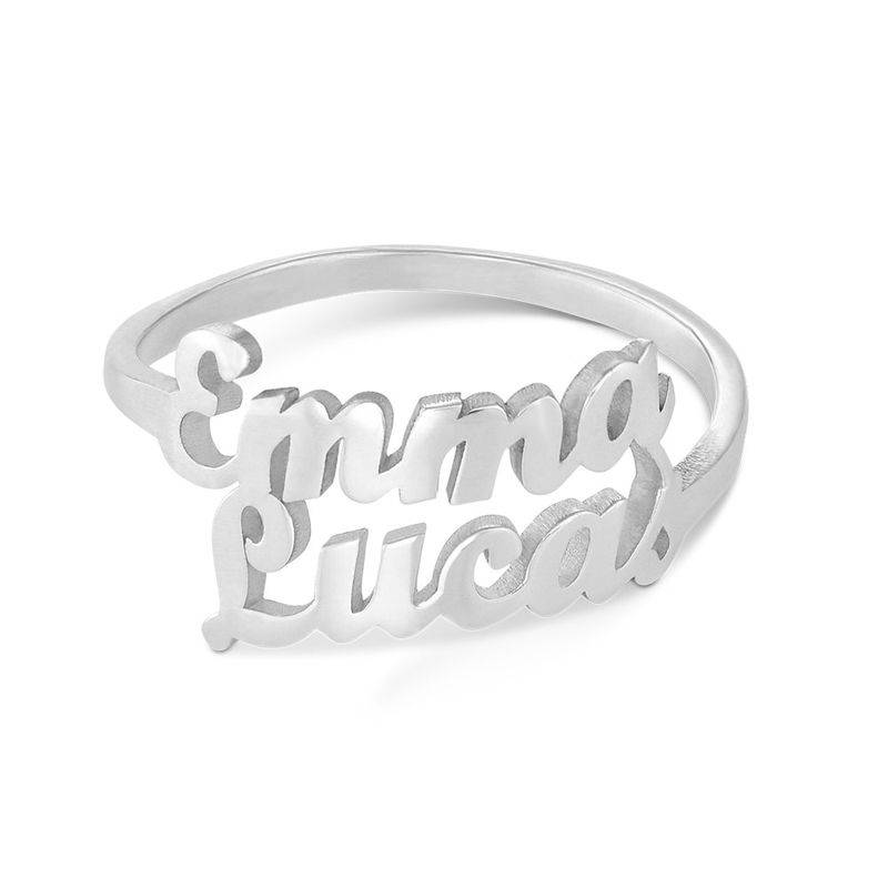 Script Ring mit zwei Namen - 925er Sterlingsilber-5 Produktfoto