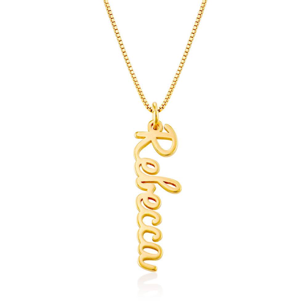 Kette mit vertikalen kursiven Namensanhängern - Gold-Vermeil-2 Kette mit vertikalen kursiven Namensanhängern - Gold-Vermeil-2 Produktfoto