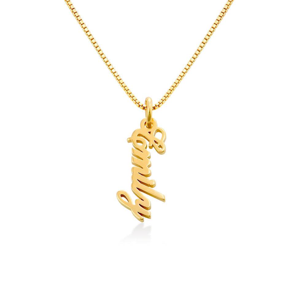 Kette mit vertikalen Namensanhängern  - Gold-Vermeil-3 Produktfoto